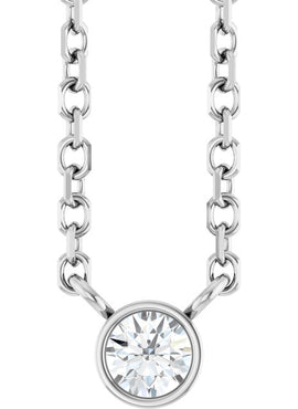 14K Yellow Gold .06 CT Natural Diamond Solitaire 16-18