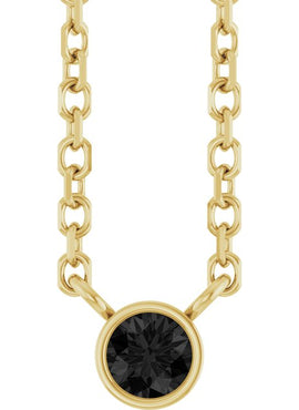 14K Yellow Gold .06 CT Natural Diamond Solitaire 16-18