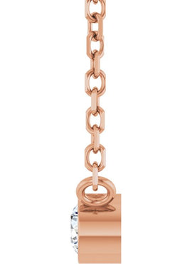 14K Yellow Gold .06 CT Natural Diamond Solitaire 16-18