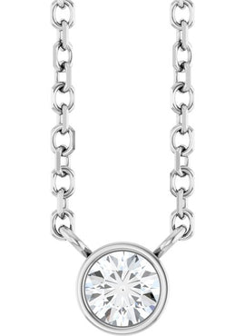 14K Yellow Gold .06 CT Natural Diamond Solitaire 16-18