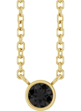 14K Yellow Gold .06 CT Natural Diamond Solitaire 16-18