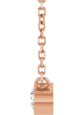 14K Yellow Gold .06 CT Natural Diamond Solitaire 16-18