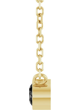 14K Yellow Gold .06 CT Natural Diamond Solitaire 16-18