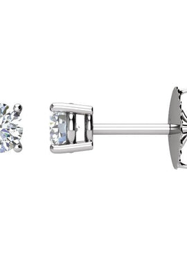 Platinum 1/2 CTW Natural Diamond Stud Earrings