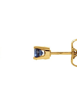14K White Gold Imitation Mozambique Garnet Youth Earrings