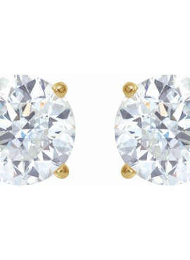 14K Yellow Gold 1/3 CTW Lab-Grown White Diamond Earrings