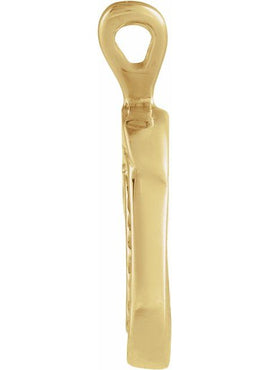 14K Yellow Gold Script Initial O Pendant