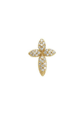 14K Yellow Gold 1/3 CTW Natural Diamond Cross Pendant