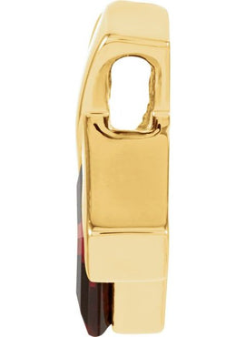 14K Yellow Gold Natural Mozambique Garnet Pendant