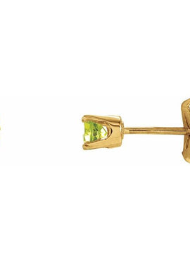 14K White Gold Imitation Mozambique Garnet Youth Earrings