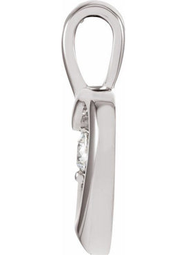 14K Yellow Gold .07 CT Natural Diamond Heart Pendant