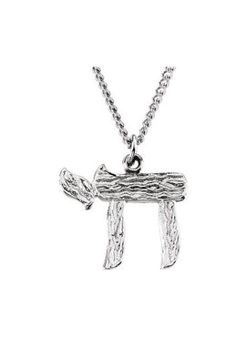 Sterling Silver 23.2x20 mm Chai 18