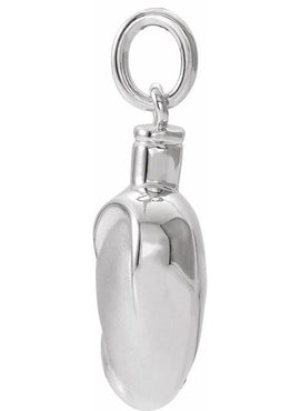10K White Gold Heart Ash Holder Pendant