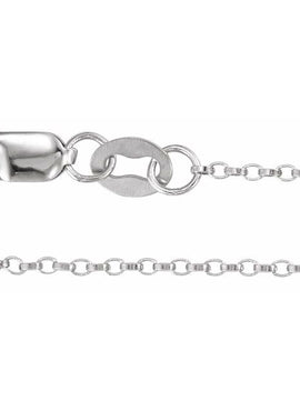 Sterling Silver 1.1 mm Rolo Chain by the Inch