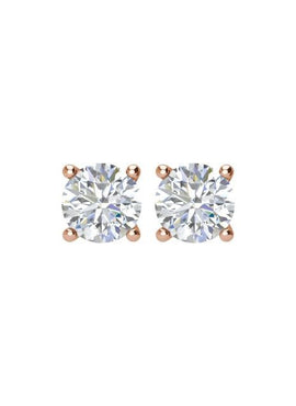 14K White Gold 1/5 CTW Natural White Diamond Earrings