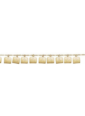 14K Yellow Gold Ten Commandments Charm 7