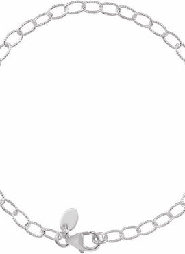 Sterling Silver 3.5 mm Knurled Cable  7