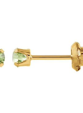 24K Gold-Plated Stainless Steel Imitation Blue Sapphire Inverness® Piercing Earrings