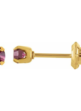 24K Gold-Plated Stainless Steel Imitation Blue Sapphire Inverness® Piercing Earrings