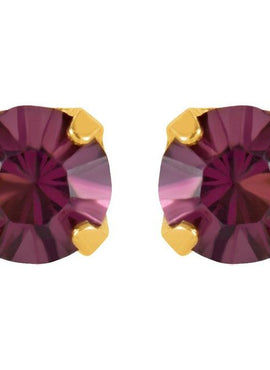 24K Gold-Plated Stainless Steel Imitation Blue Sapphire Inverness® Piercing Earrings