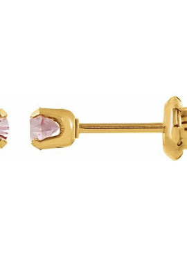 24K Gold-Plated Stainless Steel Imitation Blue Sapphire Inverness® Piercing Earrings