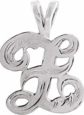 14K Yellow Gold Medium Initial G Pendant