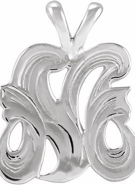 14K Yellow Gold Medium Initial G Pendant