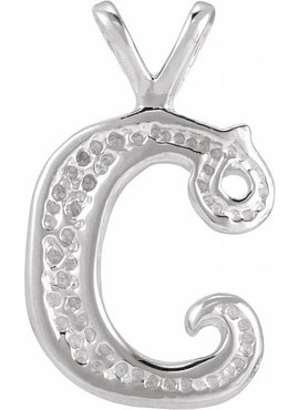 14K Yellow Gold Script Initial O Pendant