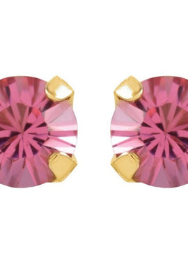 24K Gold-Plated Stainless Steel Imitation Blue Sapphire Inverness® Piercing Earrings