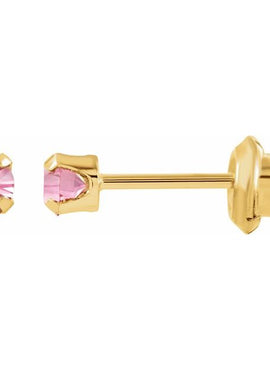 24K Gold-Plated Stainless Steel Imitation Blue Sapphire Inverness® Piercing Earrings