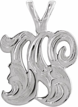 14K Yellow Gold Medium Initial G Pendant