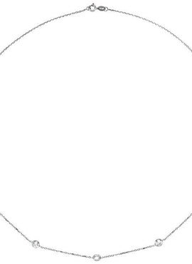 14K Yellow Gold 4 mm Round Imitation White Cubic Zirconia 9-Station 18