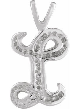 14K Yellow Gold Script Initial O Pendant