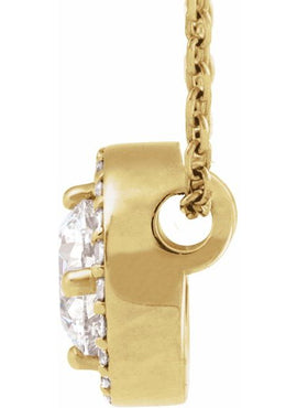 14K White Gold 1/5 CTW Natural Diamond Halo-Style 16