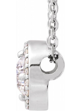 14K White Gold 1/5 CTW Natural Diamond Halo-Style 16