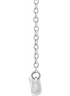 14K White Gold 1/3 CTW Natural Diamond Bar 16-18