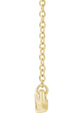 14K White Gold 1/3 CTW Natural Diamond Bar 16-18