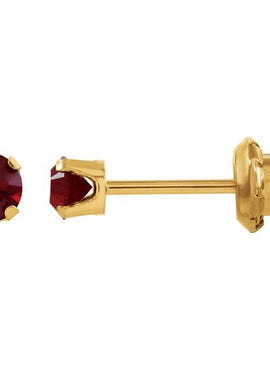 24K Gold-Plated Stainless Steel Imitation Blue Sapphire Inverness® Piercing Earrings