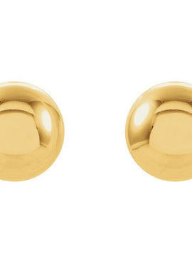 14K Yellow Gold 4 mm Ball Stud Piercing Stud Earrings