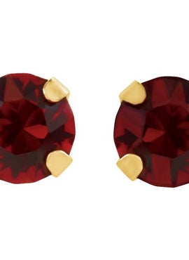 24K Gold-Plated Stainless Steel Imitation Blue Sapphire Inverness® Piercing Earrings