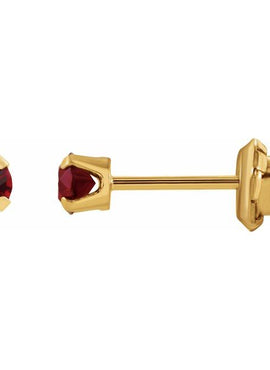 24K Gold-Plated Stainless Steel Imitation Blue Sapphire Inverness® Piercing Earrings