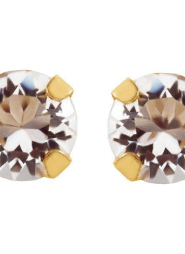 24K Gold-Plated Stainless Steel Imitation Blue Sapphire Inverness® Piercing Earrings