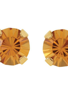 24K Gold-Plated Stainless Steel Imitation Blue Sapphire Inverness® Piercing Earrings