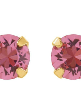 24K Gold-Plated Stainless Steel Imitation Blue Sapphire Inverness® Piercing Earrings