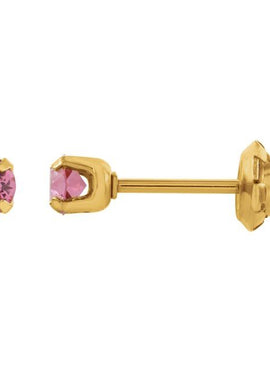 24K Gold-Plated Stainless Steel Imitation Blue Sapphire Inverness® Piercing Earrings