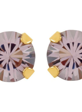 24K Gold-Plated Stainless Steel Imitation Blue Sapphire Inverness® Piercing Earrings