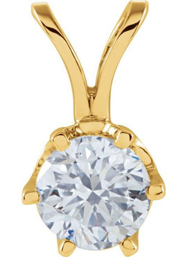 14K Yellow Gold 1/4 CTW Natural Diamond Pendant
