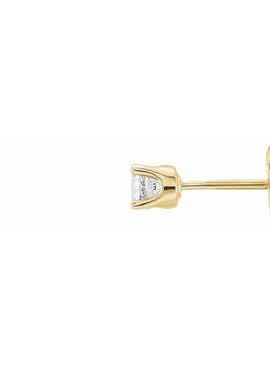 14K White Gold Imitation Mozambique Garnet Youth Earrings