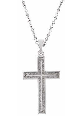 14K Yellow Gold 49.4x25 mm Cross Pendant