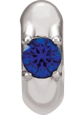 14K Yellow Gold Imitation Blue Zircon Birth of a Child® Spacer Charm/Pendant